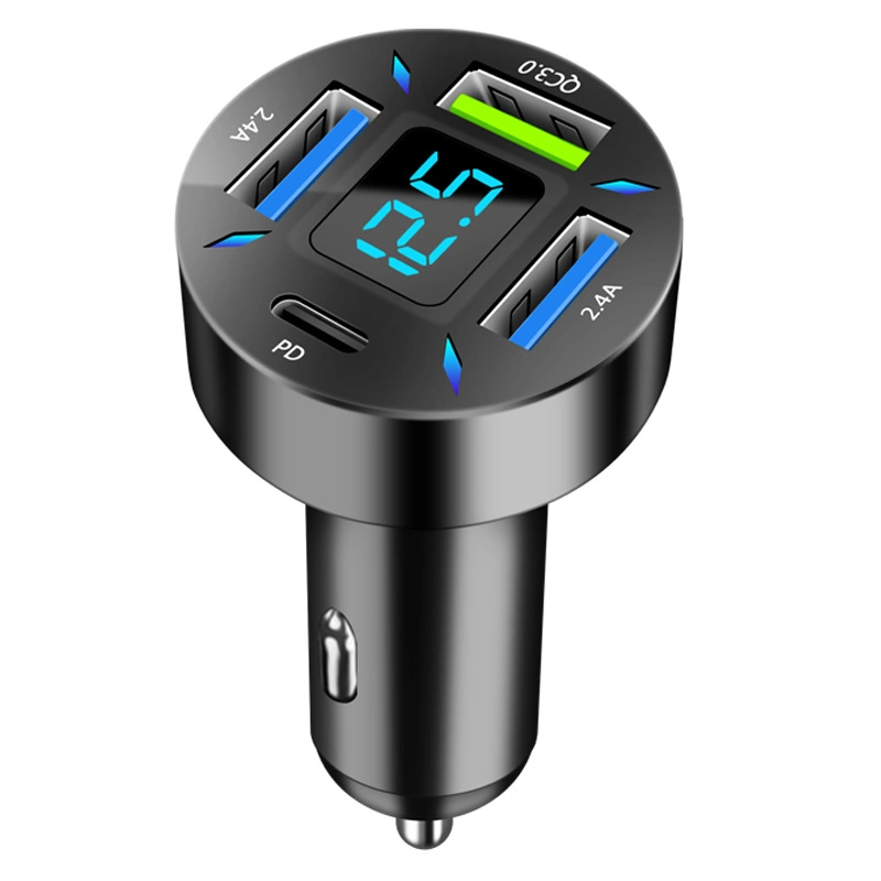 4 USB Car Charger Input 12V/24V Output QC3.0 Super Pd