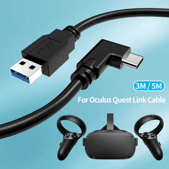 고속 충전 60W Pd 5gbps 5m USB 3.2 Gen1 유형 C 케이블 링크 헤드셋 Meta Oculus Quest PRO용 Vr 케이블